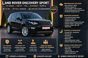 Land Rover Discovery Sport 2.0 Diesel 4x4   2017   automat - imagine 4