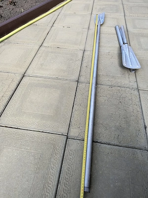 Vand vasle aluminiu pentru caiac, canoe - imagine 2