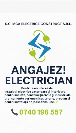 Angajez Urgent Electrician Buzau