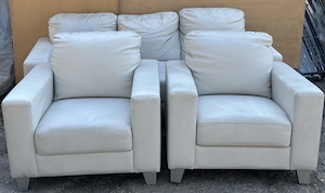 Set Canapea Fixa 3 locuri cu 2 Fotolii; Canapea cu fotolii pentru retapitare
