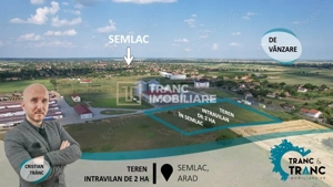 Teren intravilan pretabil parc fotovoltaic, de 2 ha în Semlac(ID: 22376)