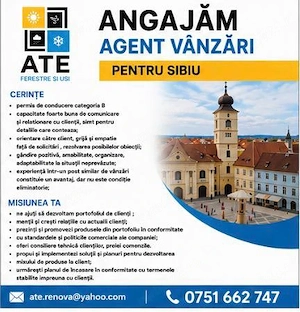 Agent Vanzari (Timisoara, Brasov, Cluj, Sibiu, Craiova) - imagine 3