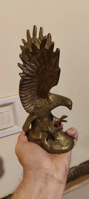 vultur bronz antik - imagine 5