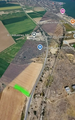 Varianta Ovidiu ,Teren extravilan  industrial de vanzare pretabil hale limita teritoriala Constanta - imagine 2
