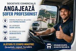Societate comerciala angajeaza sofer profesionist