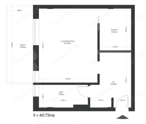 Apartament 1 cameră, 40,09 mp, zona Ghirodei