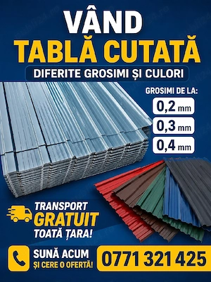 vand tabla cutată de la 18 lei