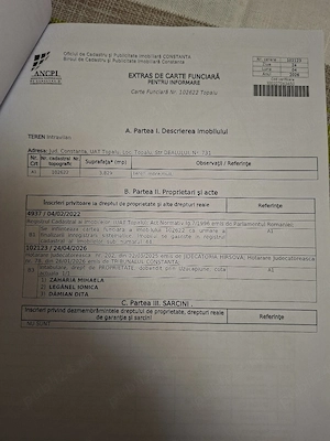 De vinzare teren cu casă batrineasca
