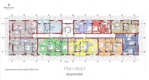 Apartament 2 camere NOU | Penta Smart Estate Radauti | Finisat complet | Balcon - imagine 3