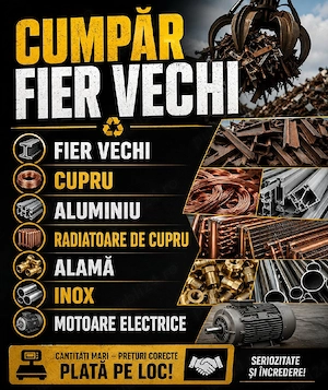 cumpărăm fier vechi  (răspund la apeluri doar intre orele 7-21, nu răspund la nimeni dupa program)