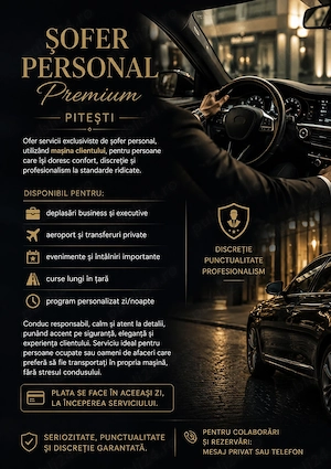 Șofer personal Pitești !!!!!!!