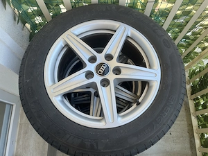 Set complet anvelope Michelin vară + jante 205/60 R16-originale audi - imagine 4