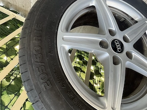 Set complet anvelope Michelin vară + jante 205/60 R16-originale audi - imagine 5