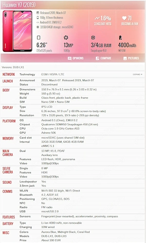 Huawei Y7 2019, Dual SIM, 4G - imagine 4
