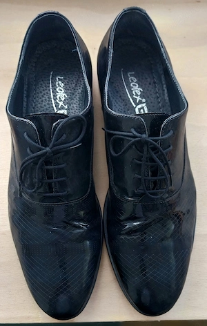 Pantofi piele barbati  lacuit 