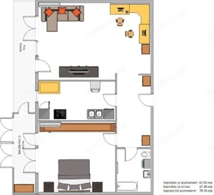 Închiriere Apartament cu 3 camere, 80 mp, 2 parcari, Smart Home, terasa - imagine 9