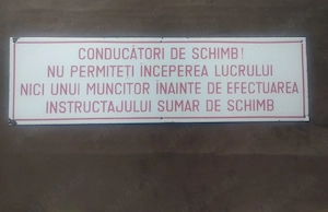 Tabla emailata protectia muncii 
