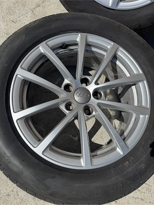 Roti / Jante 5x112 R17 ET 36 7.5J cu cauciucuri de vara 225/60/17 DOT 4723 profil 7.2mm impecabile  - imagine 5
