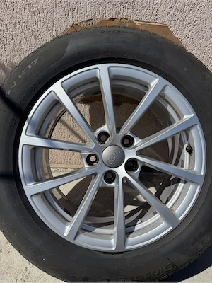 Roti / Jante 5x112 R17 ET 36 7.5J cu cauciucuri de vara 225/60/17 DOT 4723 profil 7.2mm impecabile  - imagine 7