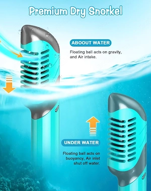Set Snorkel Karvipark cu mască de scufundare și snorkel uscat   Anti-Leak & Anti-Fog - imagine 3