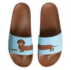 Papuci de baie Dedoles   Model Amuzant Dachshund Lung   Mărimea EU 38