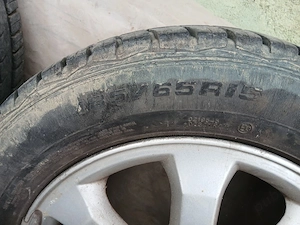 4 Jante cu cauciucuri Opel 185 65 R15 aproape noi - imagine 3