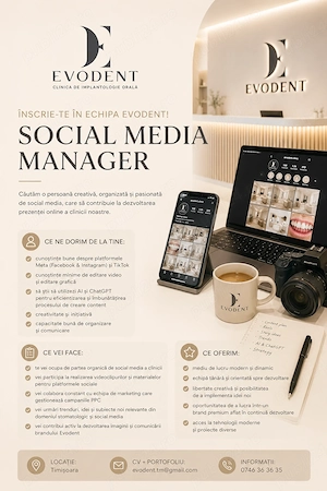 Social Media Manager creativ și organizat