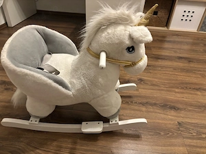 Balansoar cu spatar si sunete Moni Moon Unicorn