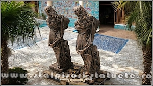 Statuetă domnița cu ulcea, arămiu patinat, model S16. - imagine 5