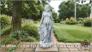 Statueta Mata Hari, gri patinat, model S28.