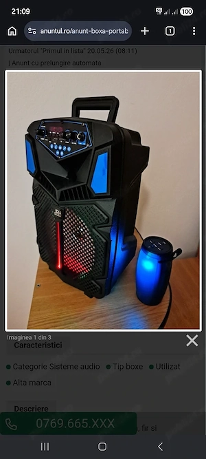 Boxă portabilă bluetooth+boxa mică bluetooth 