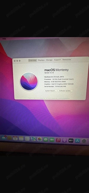 Vand MacBook Air 13 2017 i5   8GB   SSD   Cutie Originală   Stare Foarte Bună - imagine 5