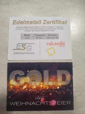 Lingou aur 0,5 grame, 24 K, certificat