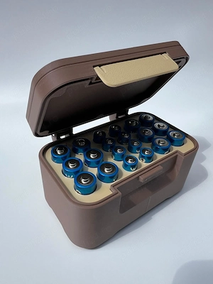 Organizator baterii AA + AAA Overland storage dual size EDC camping travel box | airsoft | tactical 
