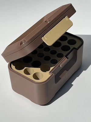 Organizator baterii AA + AAA Overland storage dual size EDC camping travel box | airsoft | tactical  - imagine 3