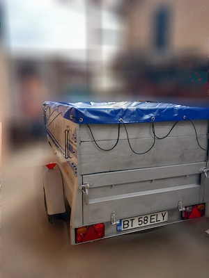 Remorcă auto 750kg, înmatriculată, marca VARIANT.  L=205cm l=125cm h=90cm (cu înălțător). - imagine 3