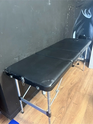 pat profesional reglabil masaj, tatuaj, negru