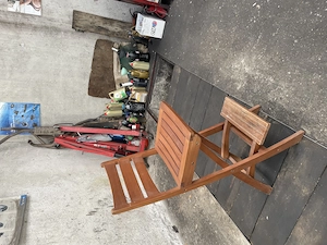 Scaune bar din lemn cu scarita pliabile