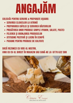 Angajam Lucrator Comercial | Căutăm un coleg o colegă pentru locația noastră din Sibiu.