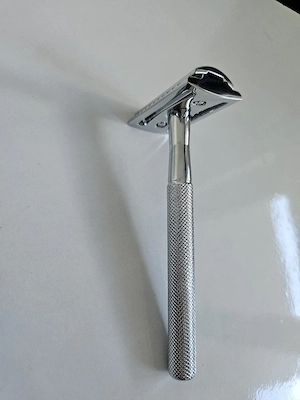 Aparat de ras clasic din otel inoxidabil Safety Razor  - imagine 3
