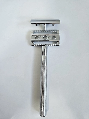 Aparat de ras clasic din otel inoxidabil Safety Razor  - imagine 4