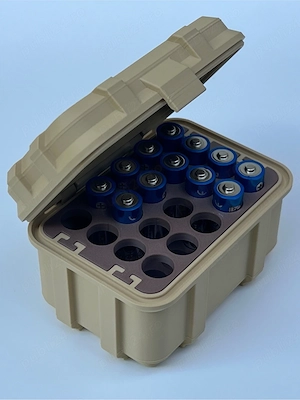 Organizator baterii AA | Ammo Crate Box | Cutie depozitare EDC | Camping   Outdoor   Birou   Airsoft - imagine 2