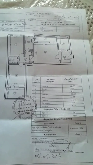 Apartament cu 3 camere sdec.etaj 4 din 10 bloc reabilitat termic Raul Colentina 76m2 vedere mixta 