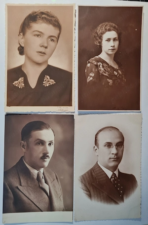 4 fotografii vintage de studio   cărți poștale, România, anii '20-'40