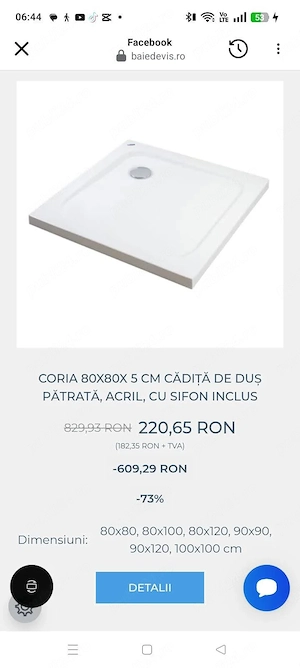Vând cabina dus ,80 80 sticla securizată și cădiță dus,80 80 sânt noi