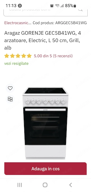 Vând aragaz electric nou cu garanție Altex 1400 ron - imagine 2