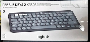 Tastatura Wireless LOGITECH Pebble Keys 2 K380s Multi-Device, Bluetooth, Layout US INT, black, noua,
