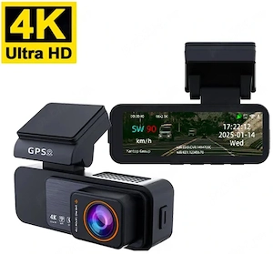 Cameră auto nouă 4K - WiFi - GPS - unghi 170 grade - display mare 3.2 inch, aplicație gratuită