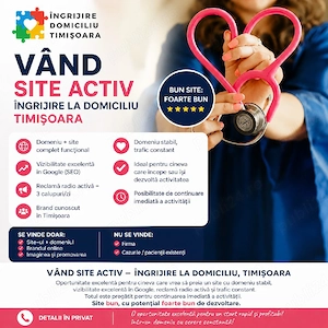 Afacere  ingrijire la domiciliu, site activ
