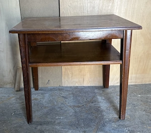 Masuta de cafea Vintage din Lemn; Masa cu blat 70x45 cm